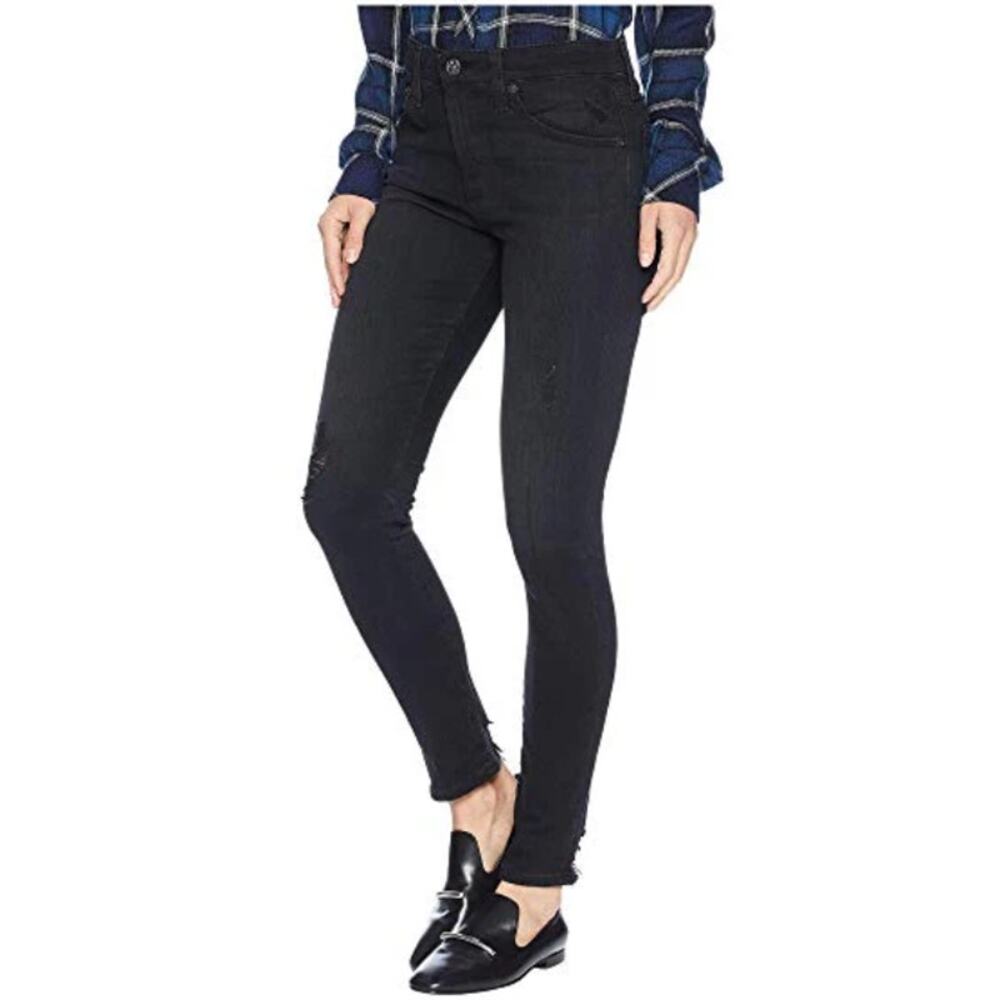 AG Jeans Adriano Goldschmeid NWT The Farrah Skinny Ankle Jean Black Cafe // 31 - Picture 2 of 14